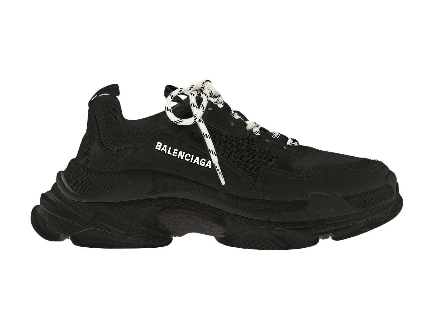 Balenciaga Triple S Black White Lace (W)