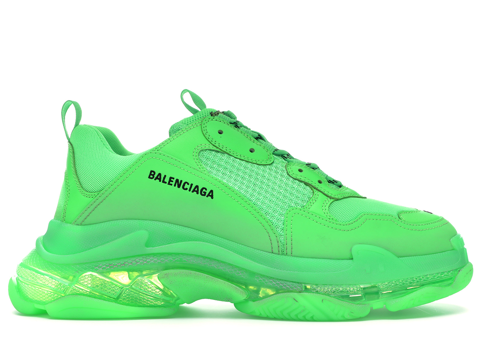 Balenciaga Triple S Neon Green Clear Sole 541624 W09OL 3801