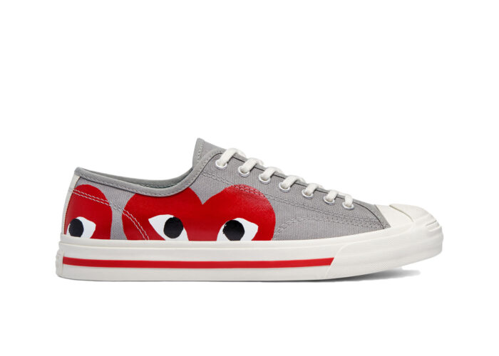 Converse Jack Purcell Comme des Garcons PLAY Grey Red