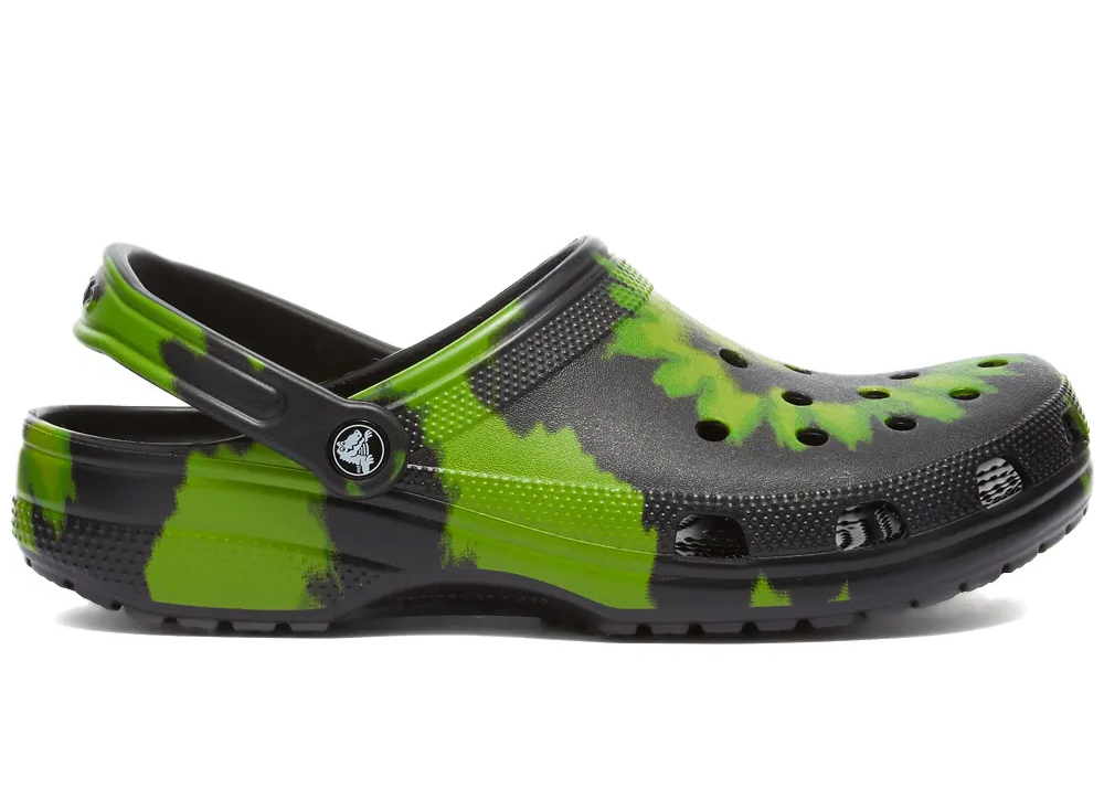 Crocs Classic Clog Tie Dye Black Lime Punch