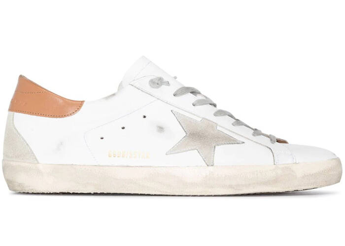 Golden Goose Super-Star White Vacchetta Tan Grey Suede Patch