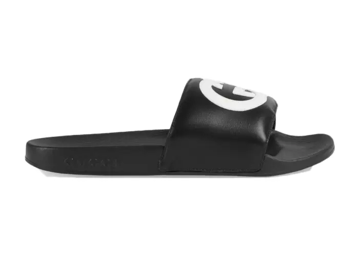 Gucci Slide Interlocking G Leather Black