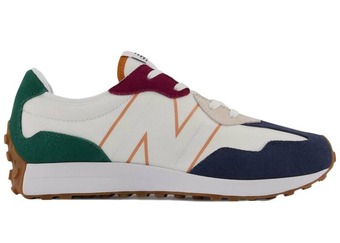 New Balance 327 Natural Indigo Green Maroon Gum (GS)