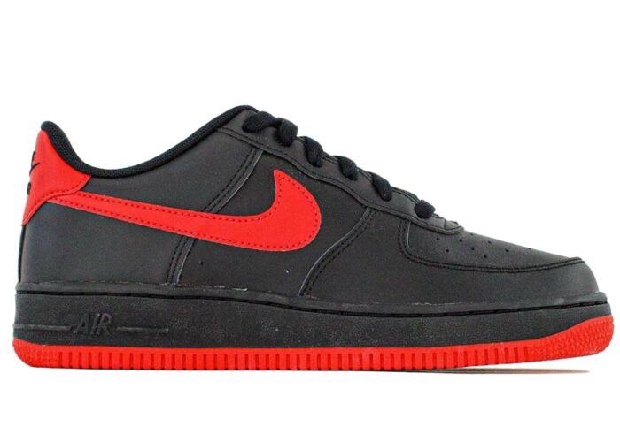 Nike Air Force Low '07 Black University Red (GS) DH9812-001