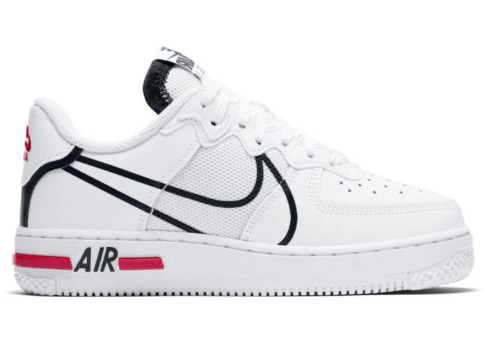Nike Air Force 1 Low React D/MS/X White Black (GS)