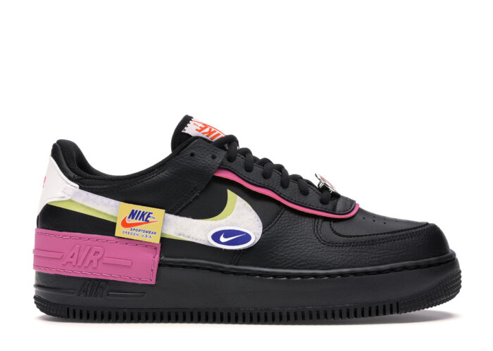 Nike Air Force 1 Shadow Removable Patches Black Pink (W)
