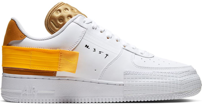 Nike Air Force 1 Type White Gold
