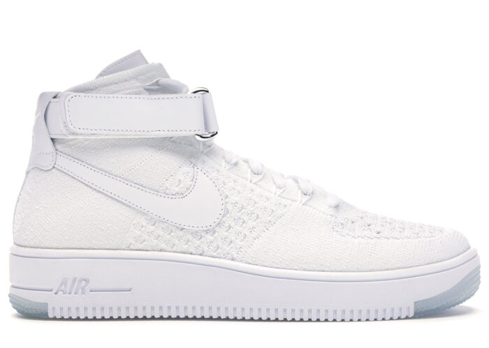 Nike Air Force 1 Ultra Flyknit Mid Triple White 817420 100