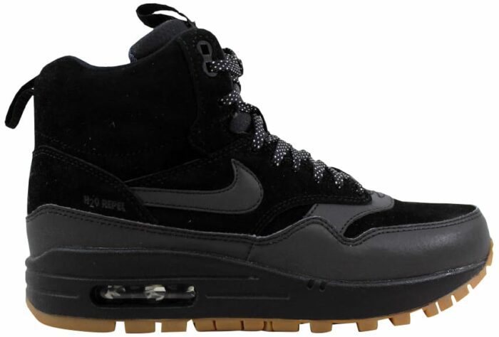 Nike Air Max 1 Mid Sneakerboot Black/Black-Gum Medium Brown (W)