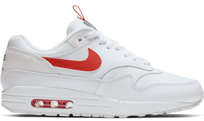 Nike Air Max 1 Tongue Tab White Team Orange
