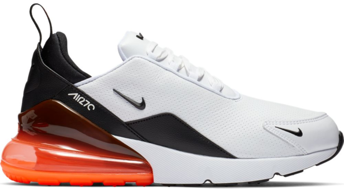Nike Air Max 270 Leather White Black Hyper Crimson