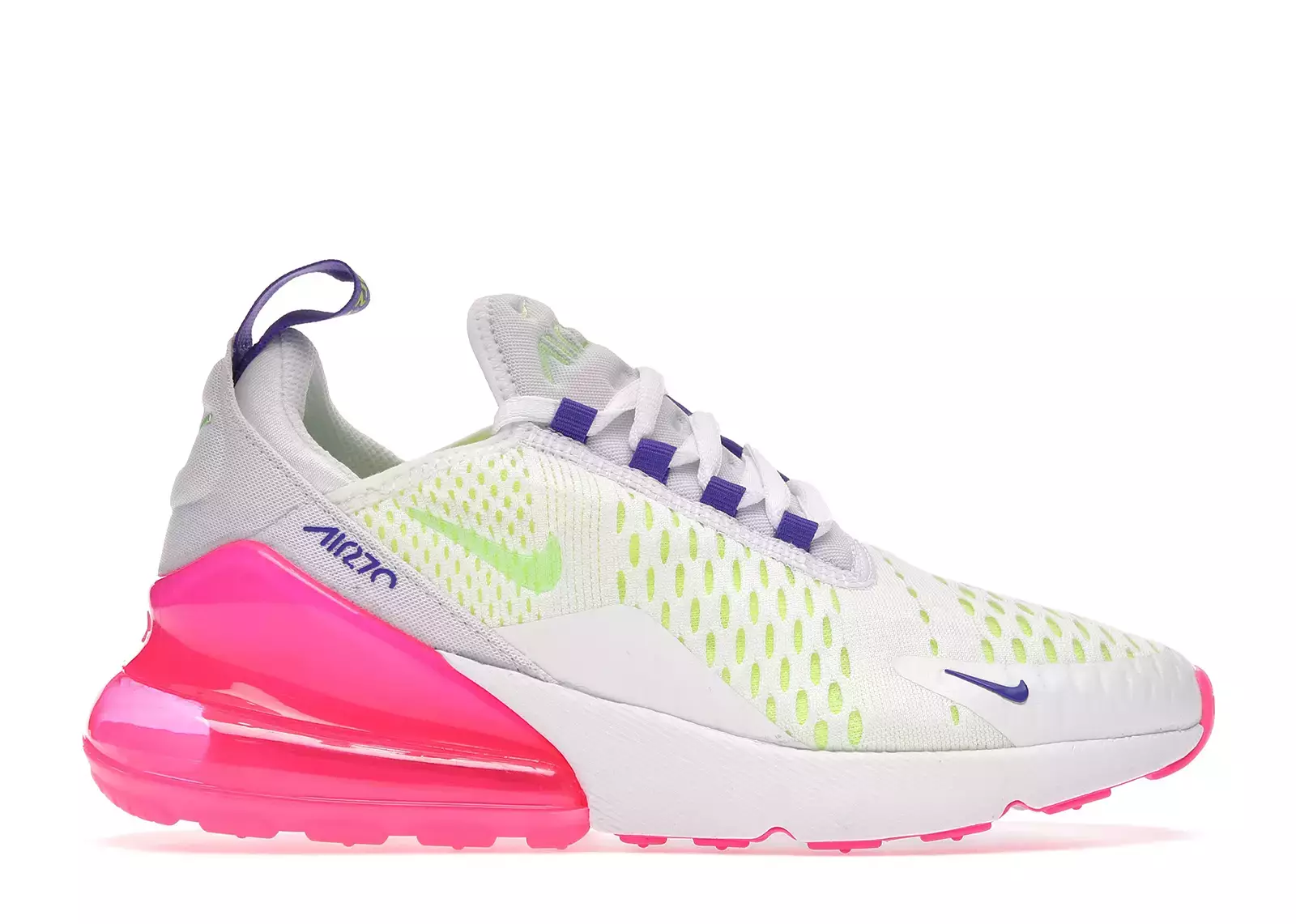 Nike Air Max 270 White Volt Pink Blast Indigo (W)
