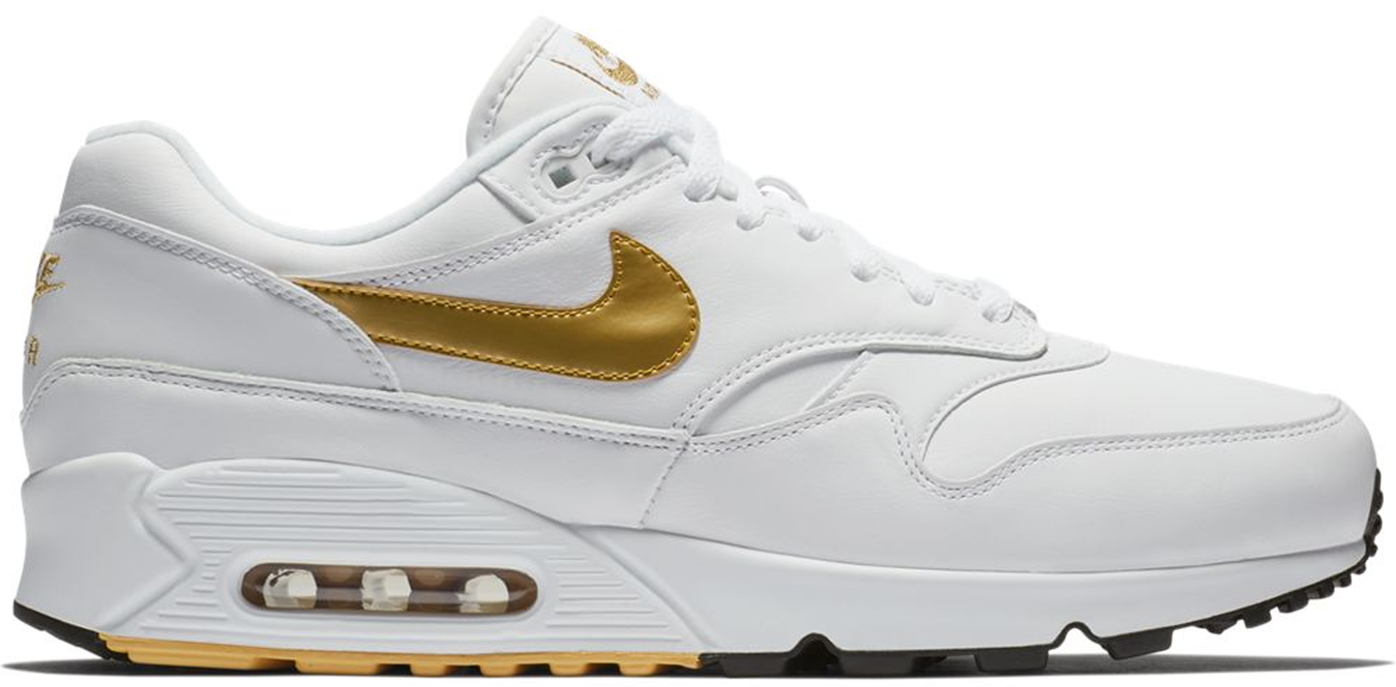 nike air max 90 white and gold