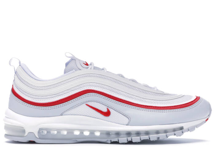 Nike Air Max 97 White Pure Platinum University Red