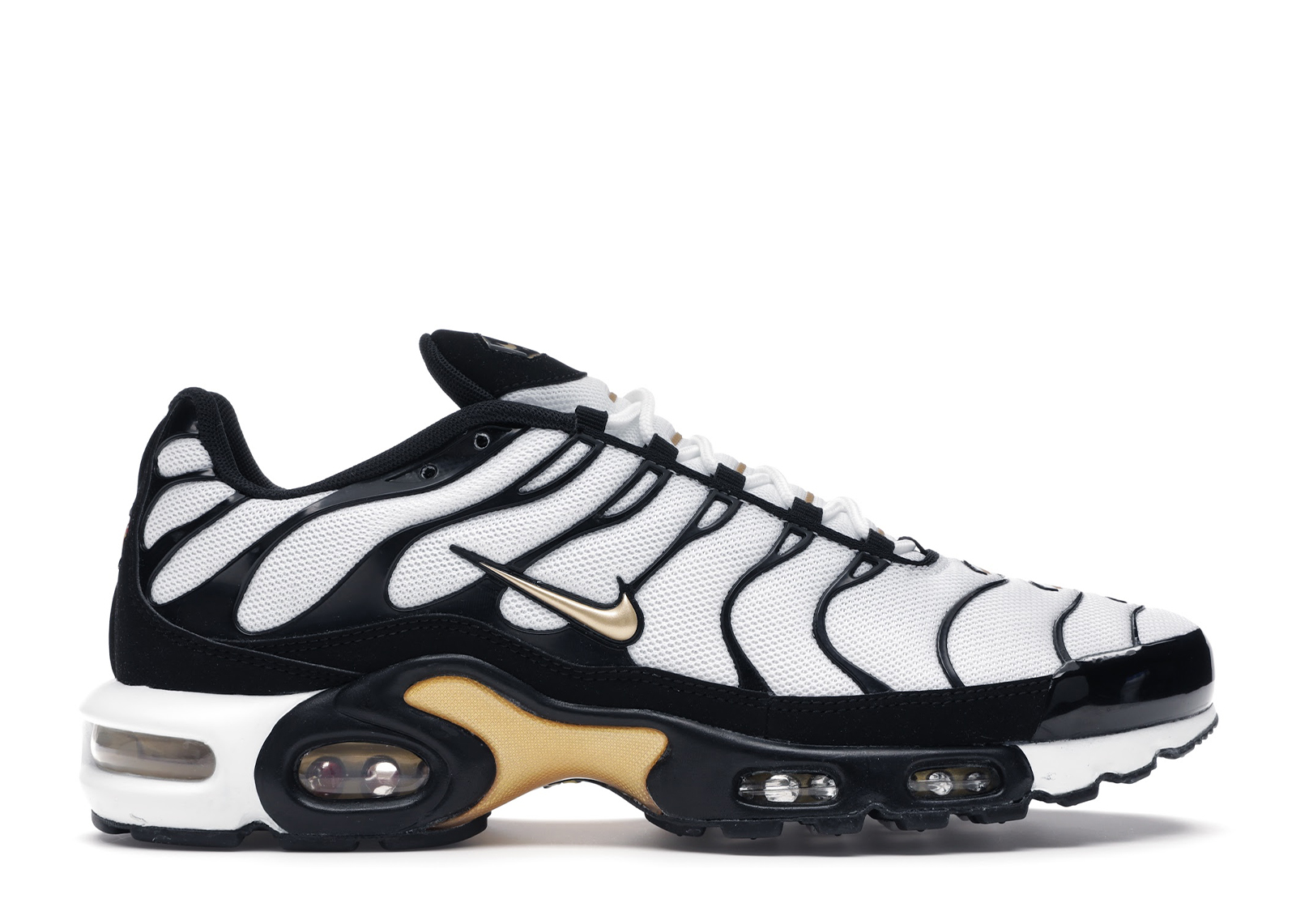 Nike Air Max Plus White Black Metallic Gold | CZ9188-001