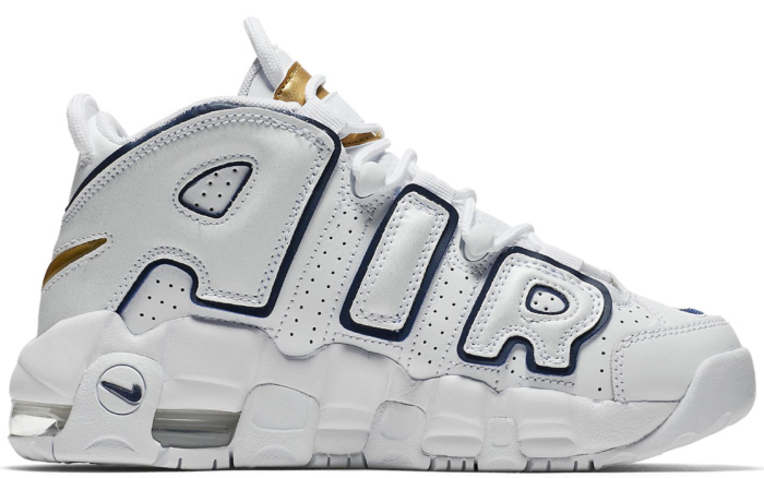 Nike Air More Uptempo White Midnight Navy (GS)