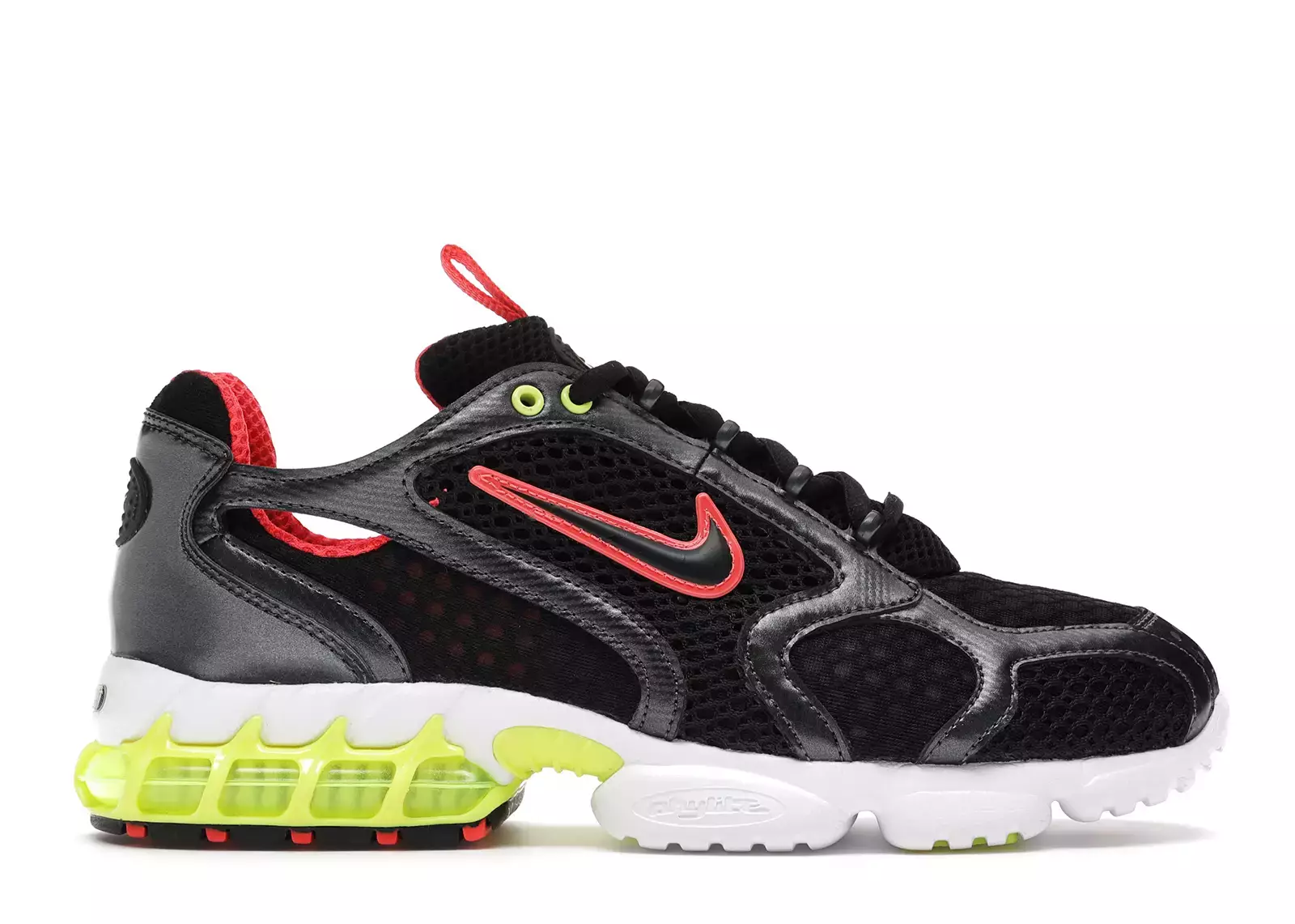 Nike Air Zoom Spiridon Cage Metallic Hematite Track Red Volt (W