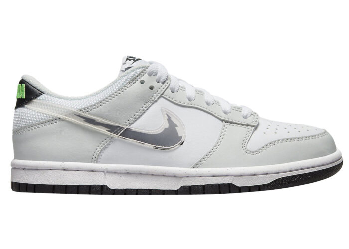 Nike Dunk Low Glitch Swoosh White Grey (GS)