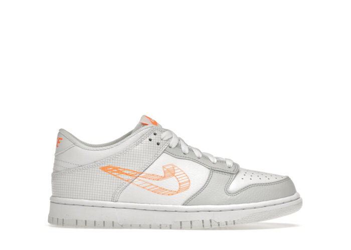 Nike Dunk Low SE 3D Swoosh Pure Platinum Total Orange (GS)