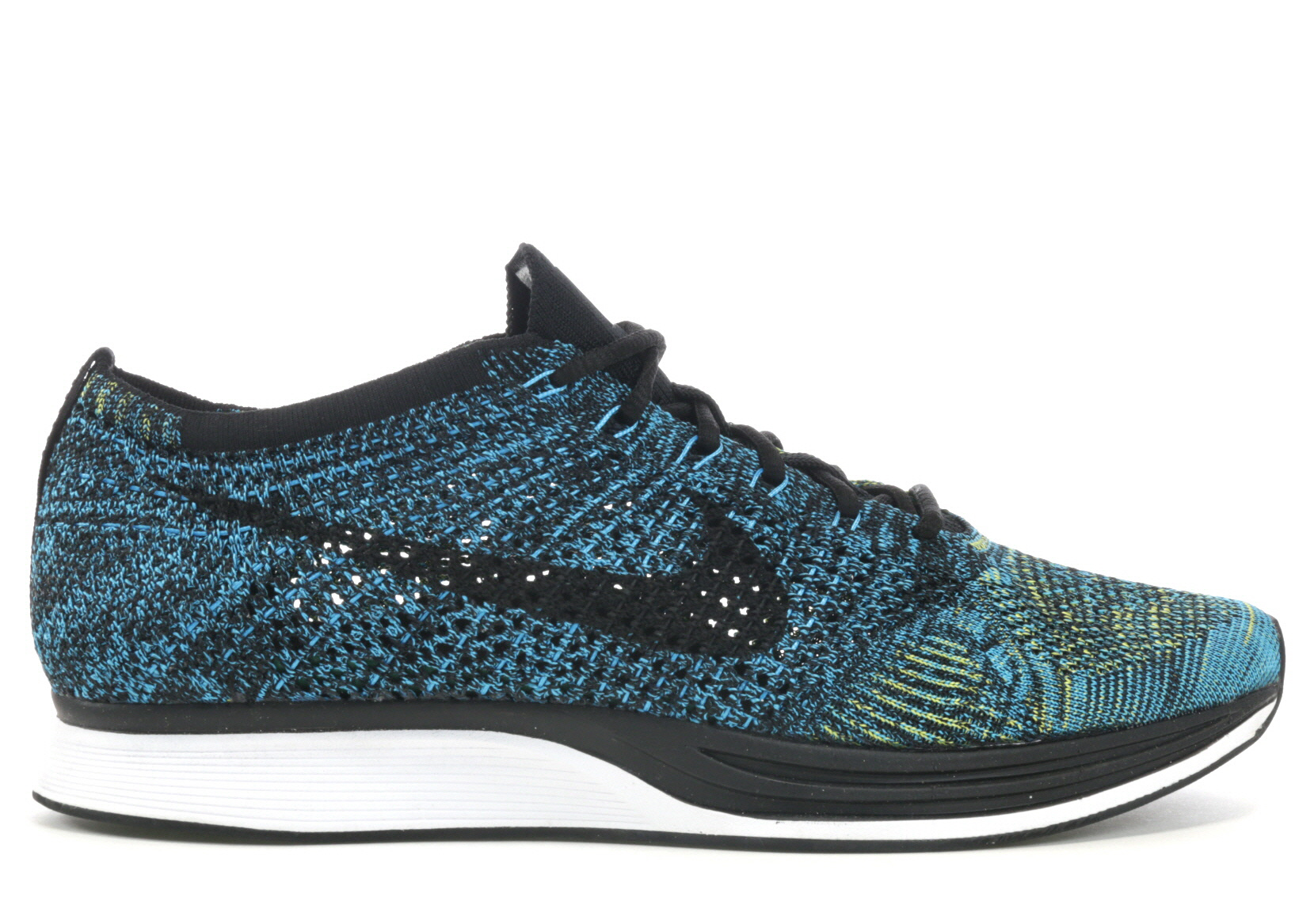 Nike Flyknit Racer Blue Glow Yellow Strike