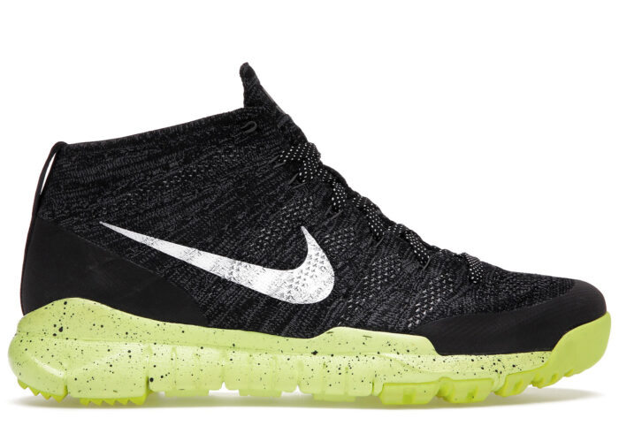 Nike Flyknit Trainer Chukka Fsb Black White Volt 625009-017