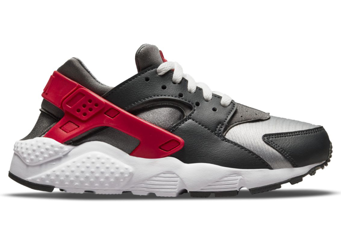 Nike Huarache Run Dark Smoke Grey University Red (GS)