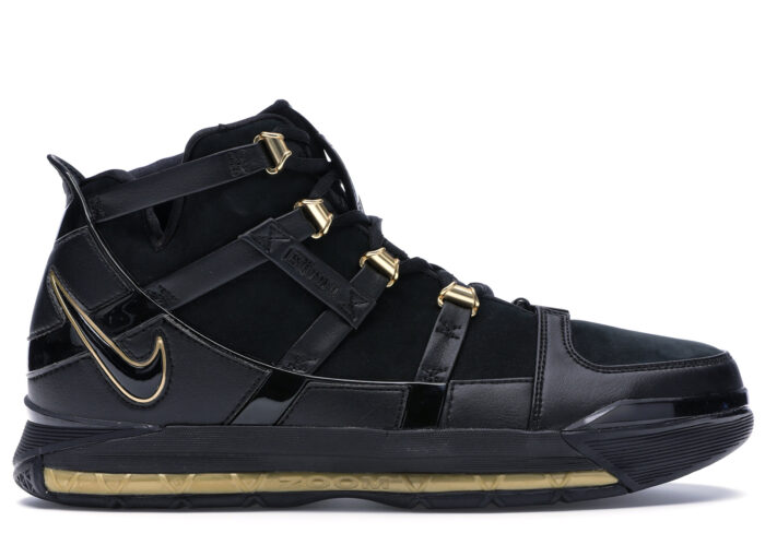 Nike LeBron Zoom 3 Black Metallic Gold