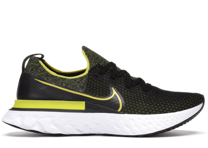 Nike React Infinity Run Flyknit Black Sonic Yellow