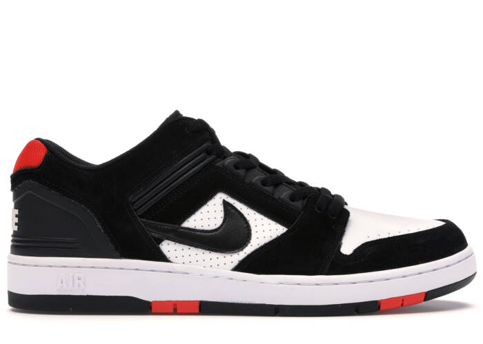 Nike SB Air Force 2 Low Black White Habanero Red