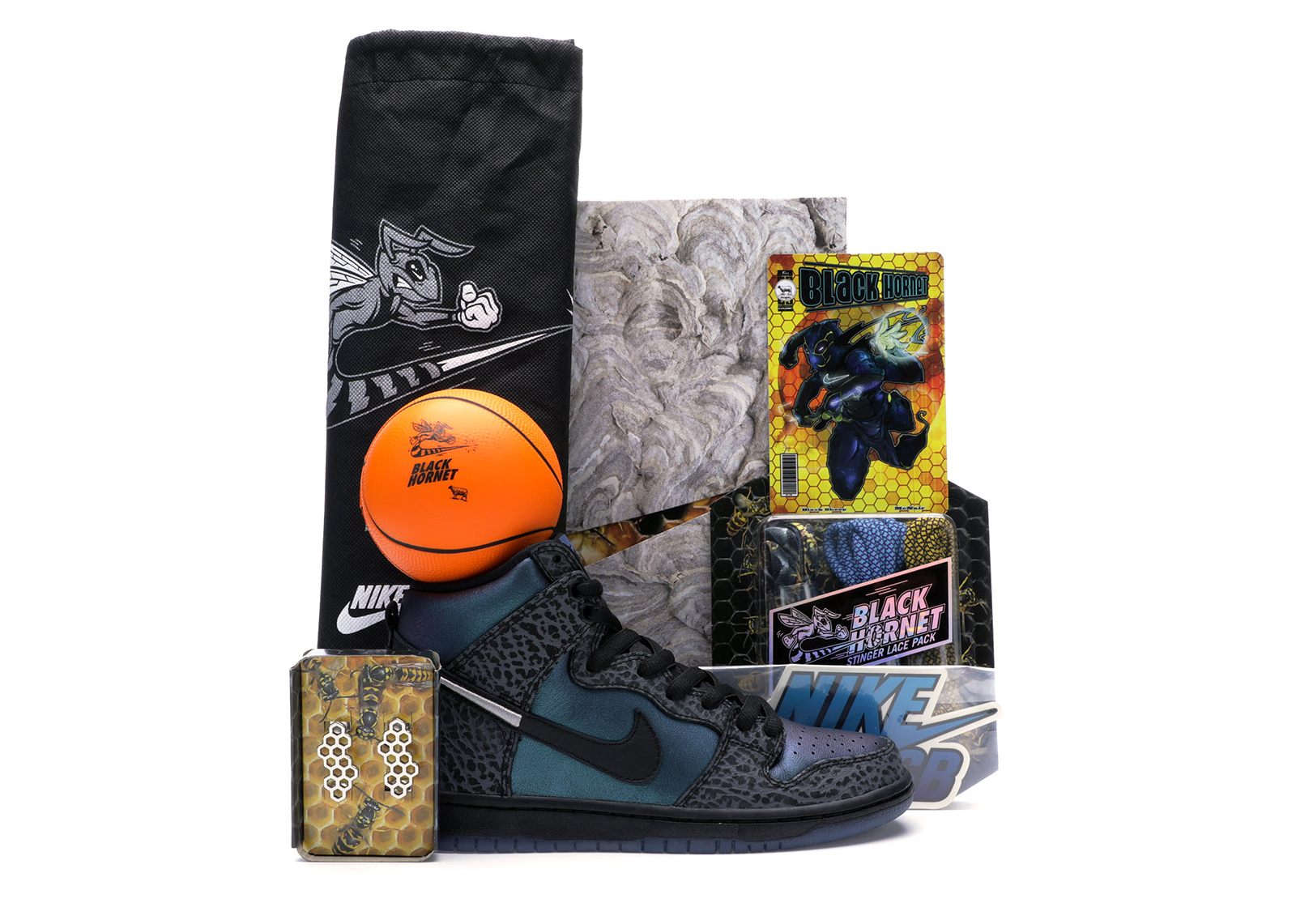 Nike SB Dunk High Black Sheep Hornet Special Packaging BQ6827 001