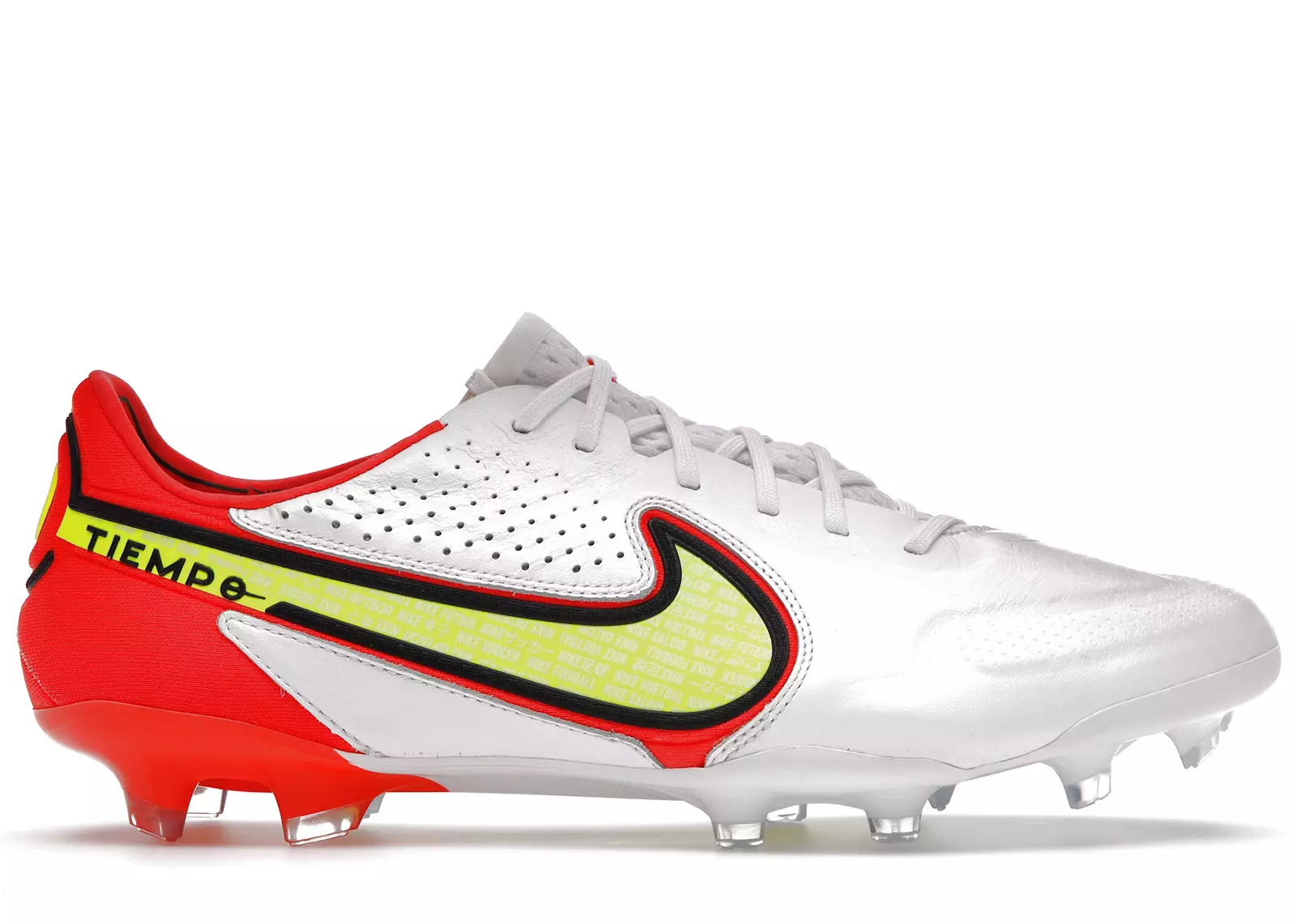 Nike Tiempo Legend 9 Elite FG White Bright Crimson Volt