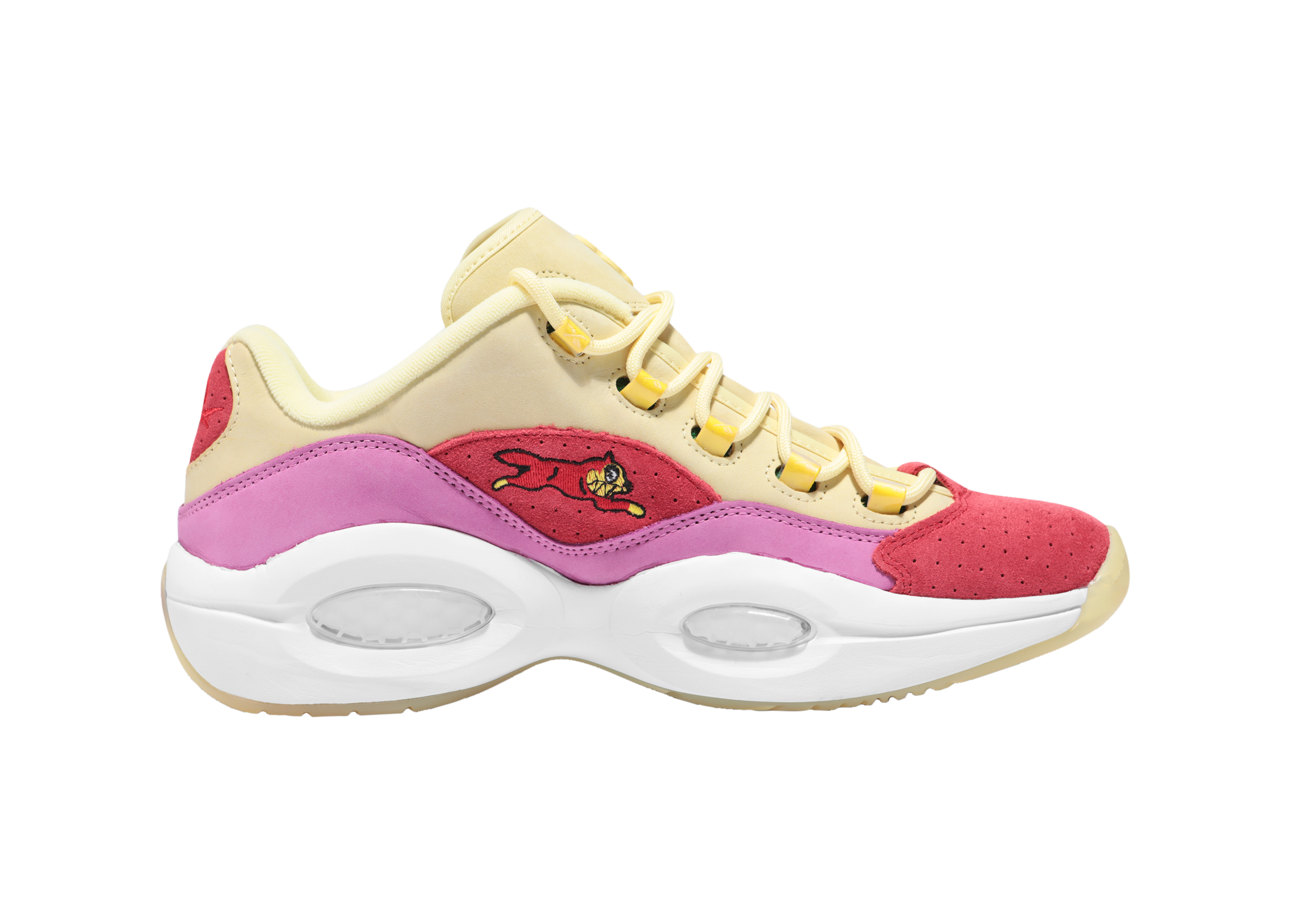 Reebok Question Low BBC Ice Cream Running Dog Yellow Red