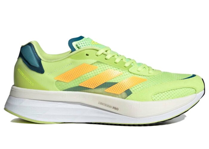 Adidas Adizero Boston 10 Pulse Lime Flash Orange Teal