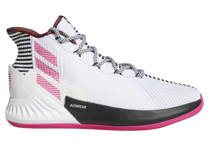 Adidas D Rose 9 White Black Pink