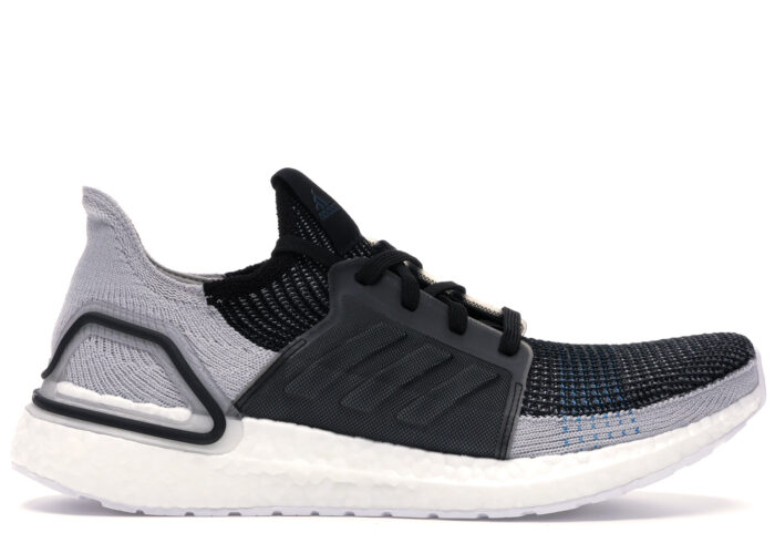 Adidas Ultra Boost 19 Core Black Grey Six Shock Cyan