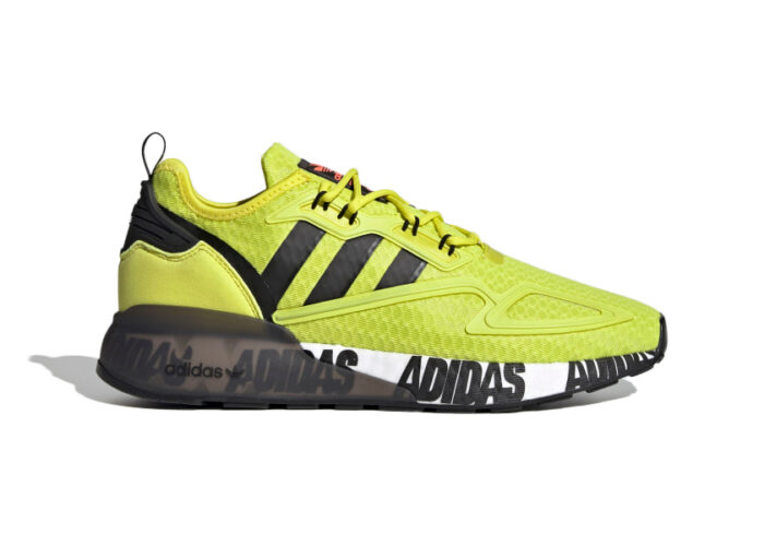 Adidas ZX 2K Boost Bold Logo Graphic Acid Yellow