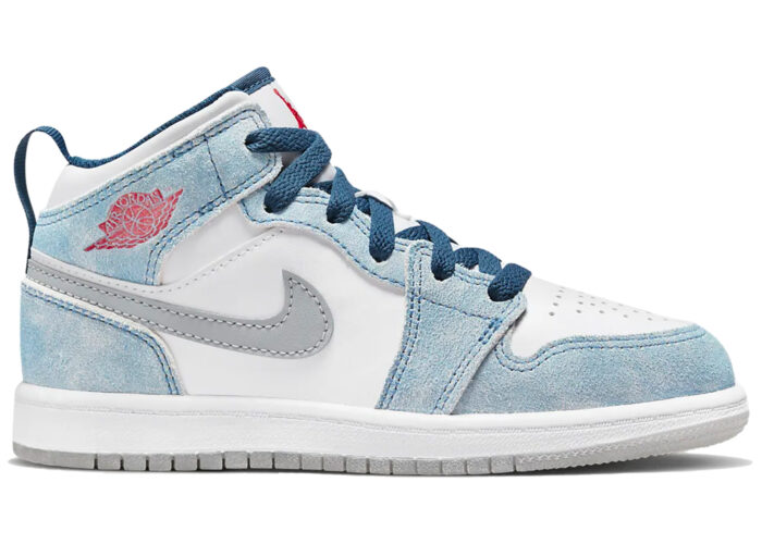 Air Jordan 1 Mid SE French Blue Light Steel (PS)