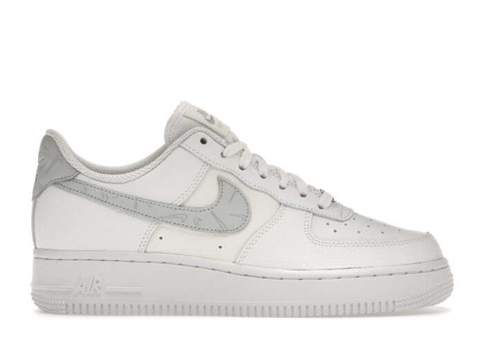 Nike Air Force 1 '07 Mini Swooshes White Sail Metallic Silver Pure Platinum (W)