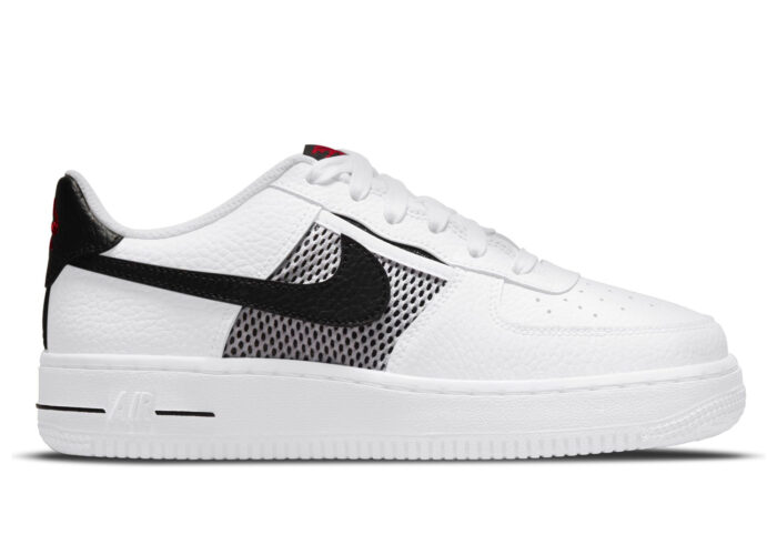 Nike Air Force 1 Low Mesh Pocket White Black (GS)