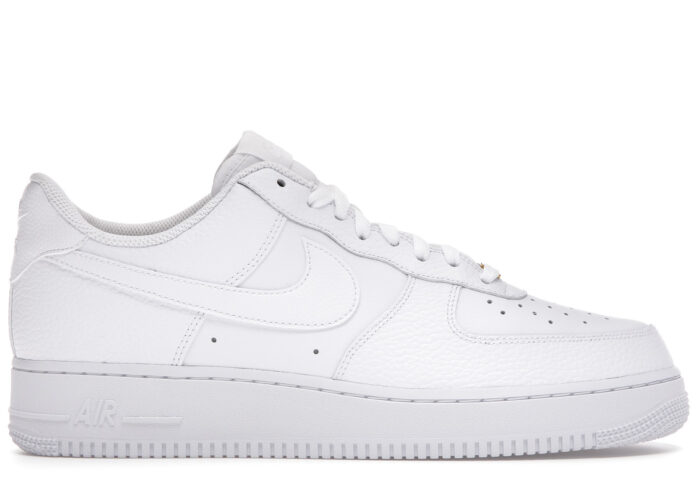 Nike Air Force 1 Low Triple White Tumbled Leather