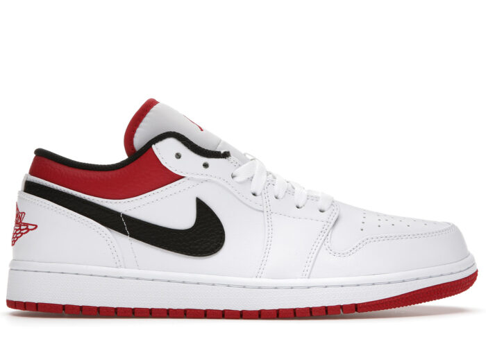 Air Jordan 1 Low White University Red Black