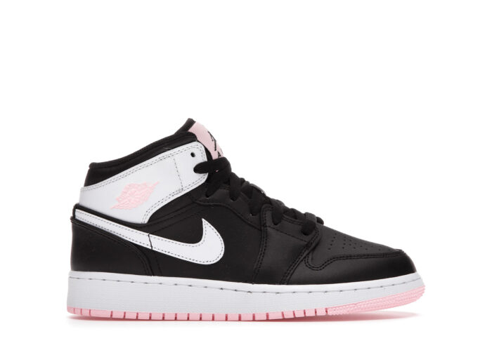 Air Jordan 1 Mid Arctic Pink Black (GS)