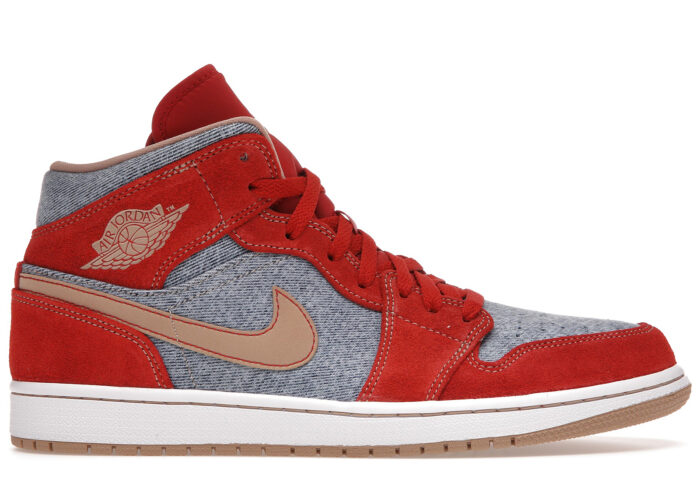 Air Jordan 1 Mid Denim Red