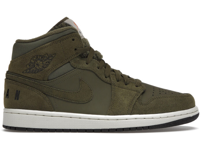 Air Jordan 1 Mid Olive Canvas (2018)
