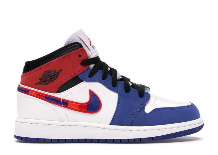 Air Jordan 1 Mid Rush Blue University Red (GS)