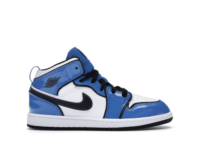 Air Jordan 1 Mid Signal Blue (PS)