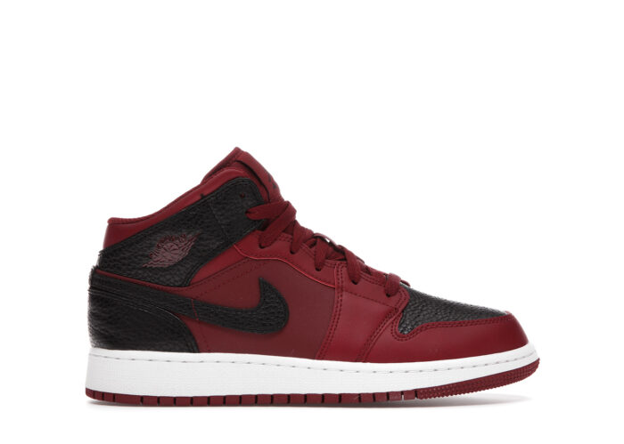 Air Jordan 1 Mid Team Red Black White (GS)