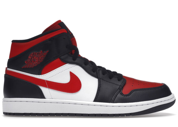 Air Jordan 1 Mid White Black Red (2022)