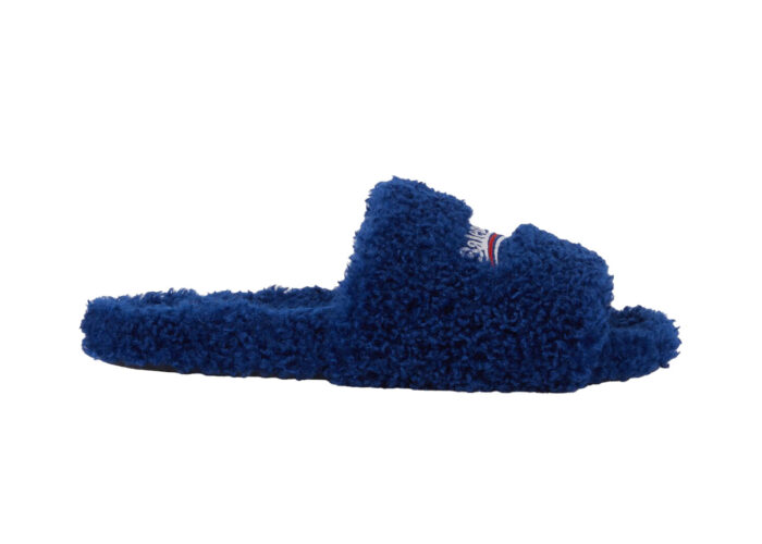Balenciaga Furry Slide Blue