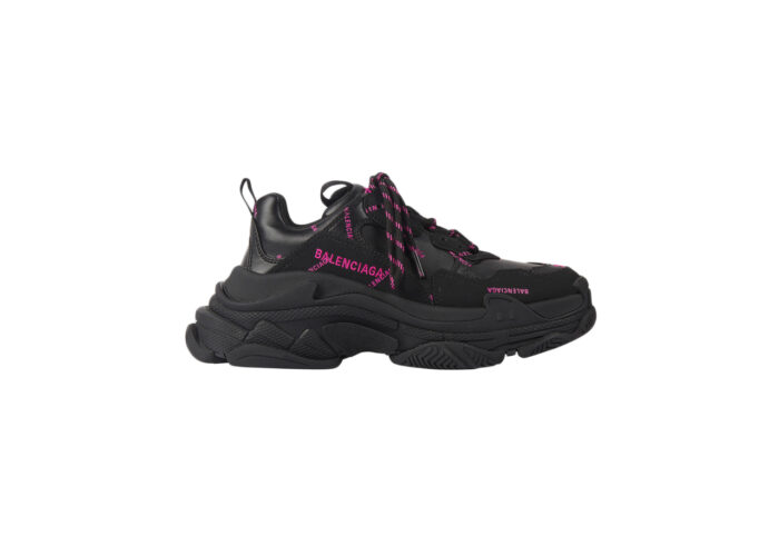 Balenciaga Triple S Allover Logo Black Pink (W)